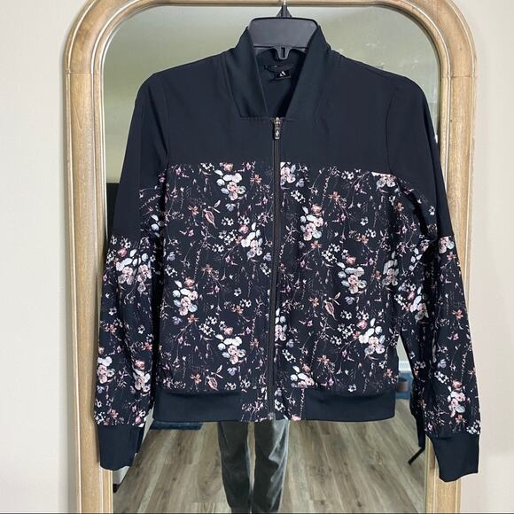 Skechers Floral Athletic Bomber Jacket sz XS - Picture 2 of 4